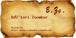 Bátori Zsombor névjegykártya