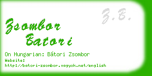 zsombor batori business card