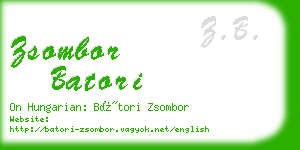 zsombor batori business card